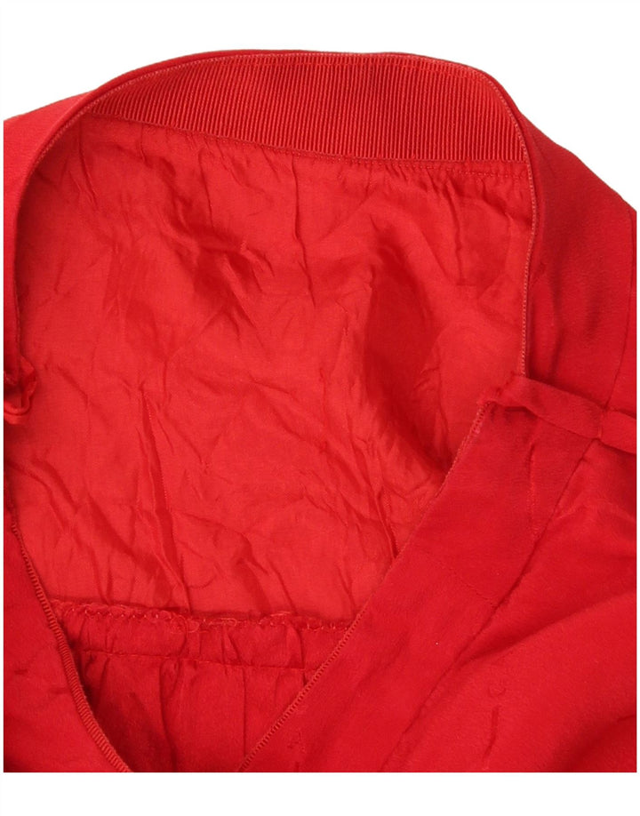 Conjunto de saia vintage feminina grande de 2 peças Reino Unido 14 médio W26 vermelho