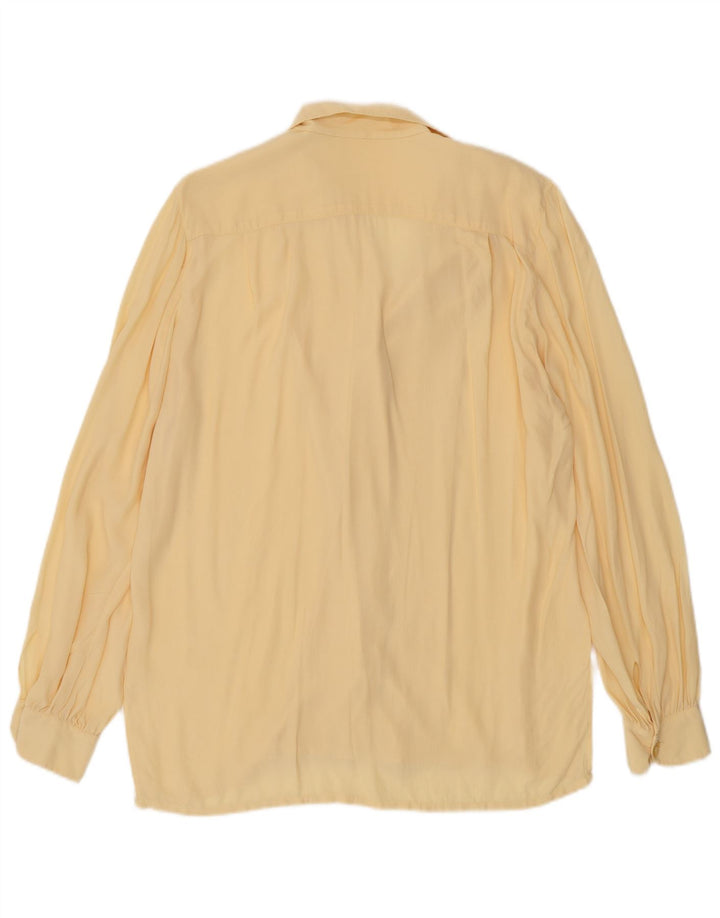 Camisa Vintage Feminina UK 16 Grande Amarela