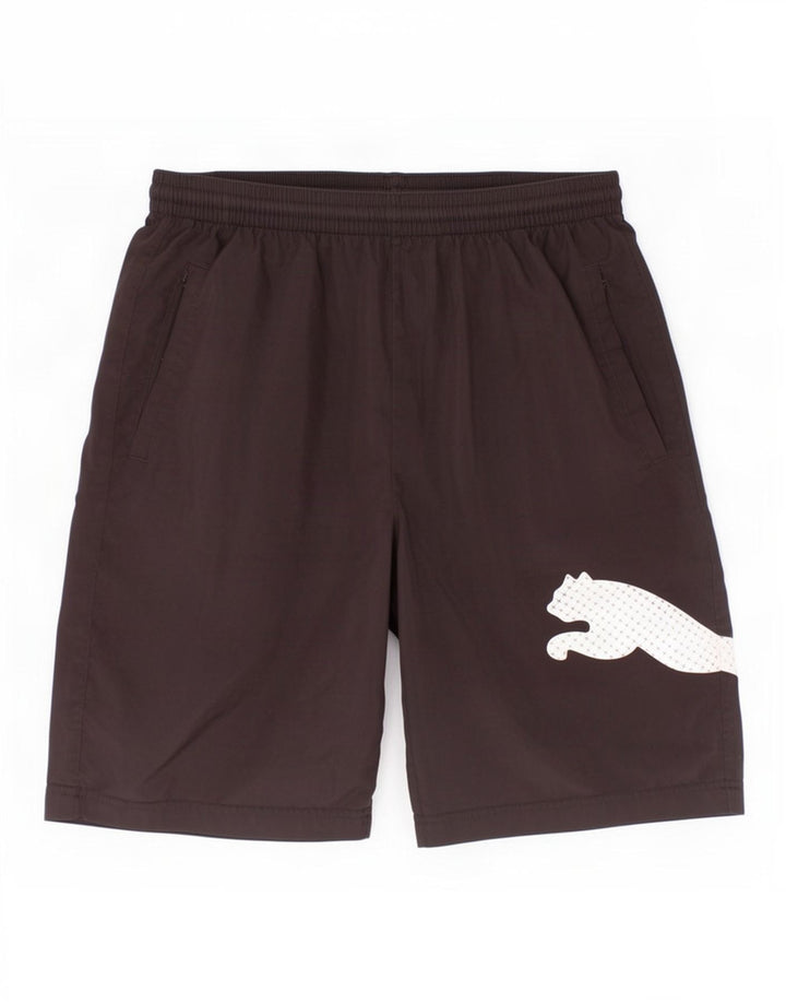 Shorts esportivos gráficos Puma Boys 13-14 anos pretos