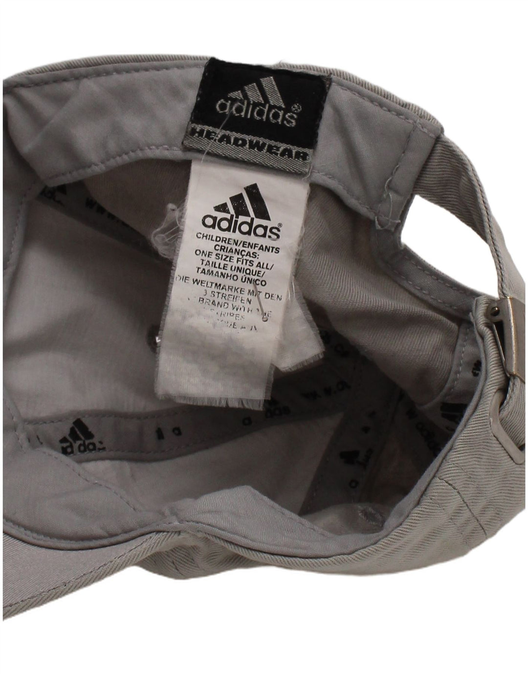 Boné de beisebol gráfico Adidas Boys tamanho único algodão cinza