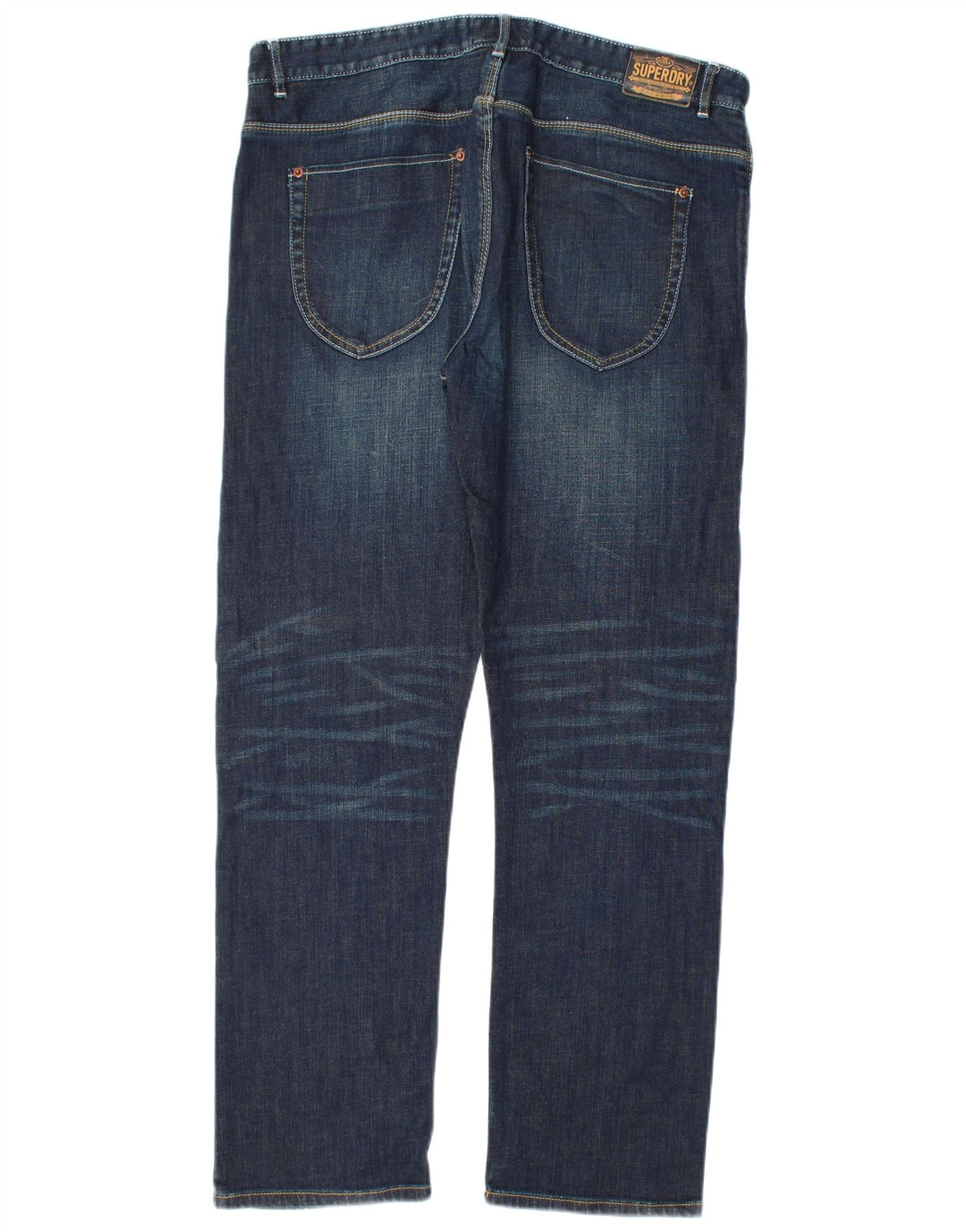 Jeans retos masculinos Superdry W36 L32 algodão azul