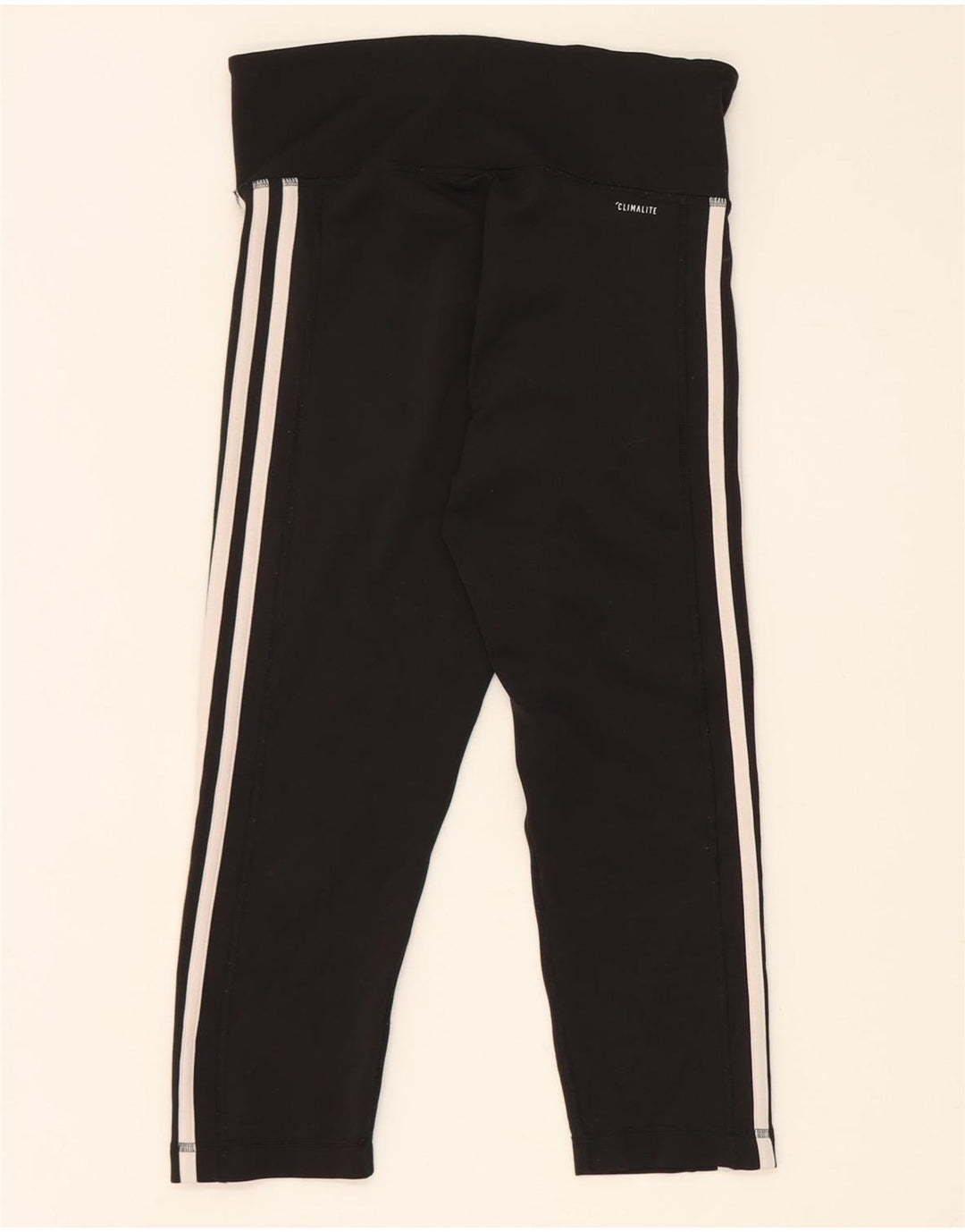 Adidas Womens Climalite Capri Leggings UK 8/10 Pequeno Poliéster Preto