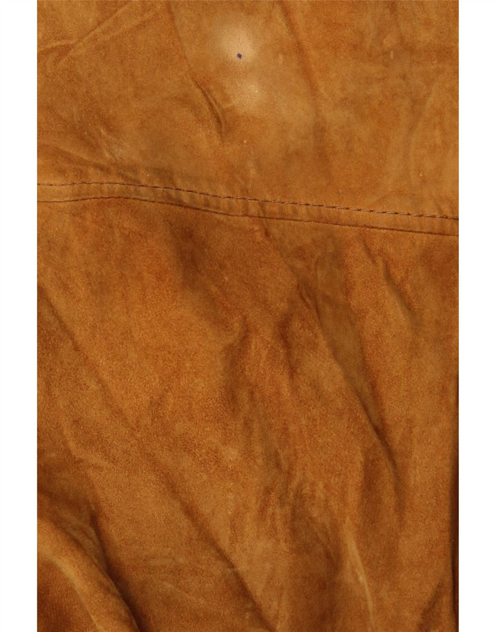 Jaqueta bomber masculina VINTAGE de camurça UK 38 bege médio