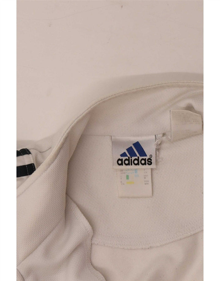 Adidas Mens Tracksuit Top Jacket UK 38/40 Médio Branco Poliéster