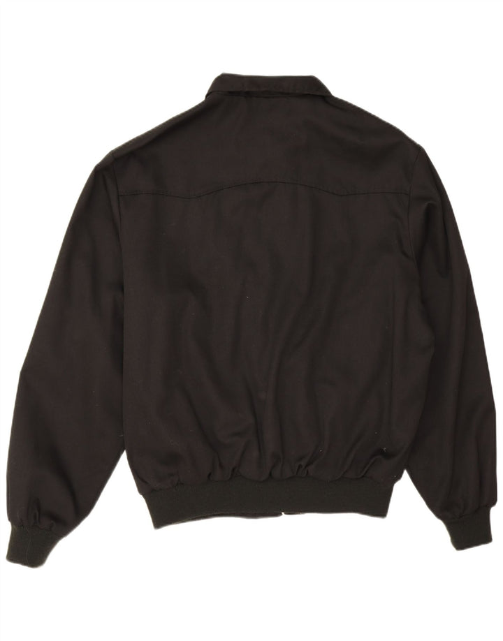 Jaqueta bomber masculina vintage UK 40 poliéster preto grande