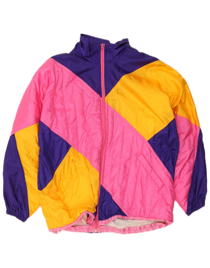 Jaqueta de treino feminina Master UK 16 grande bloco colorido multicolorido