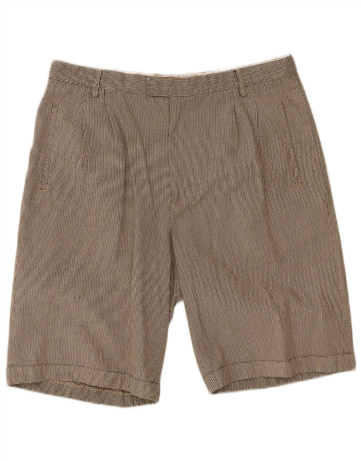 Shorts Chino Masculino Pringle Grande W36 Cinza Houndstooth Algodão
