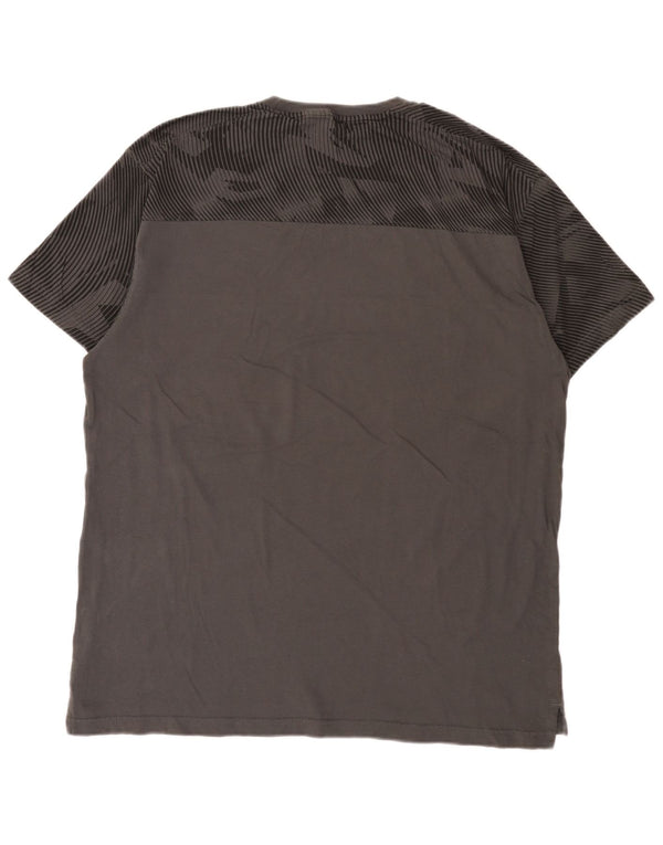 Camiseta masculina Puma Top XL cinza geométrica