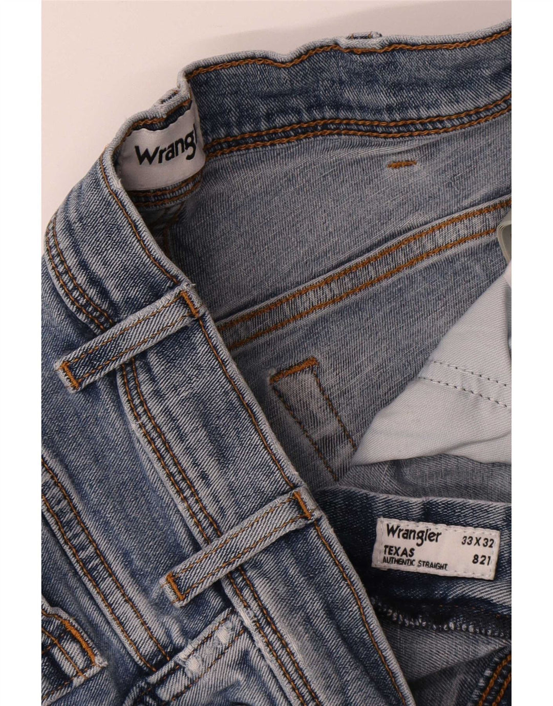 Wrangler Masculino Texas Straight Jeans W33 L32 Azul Algodão