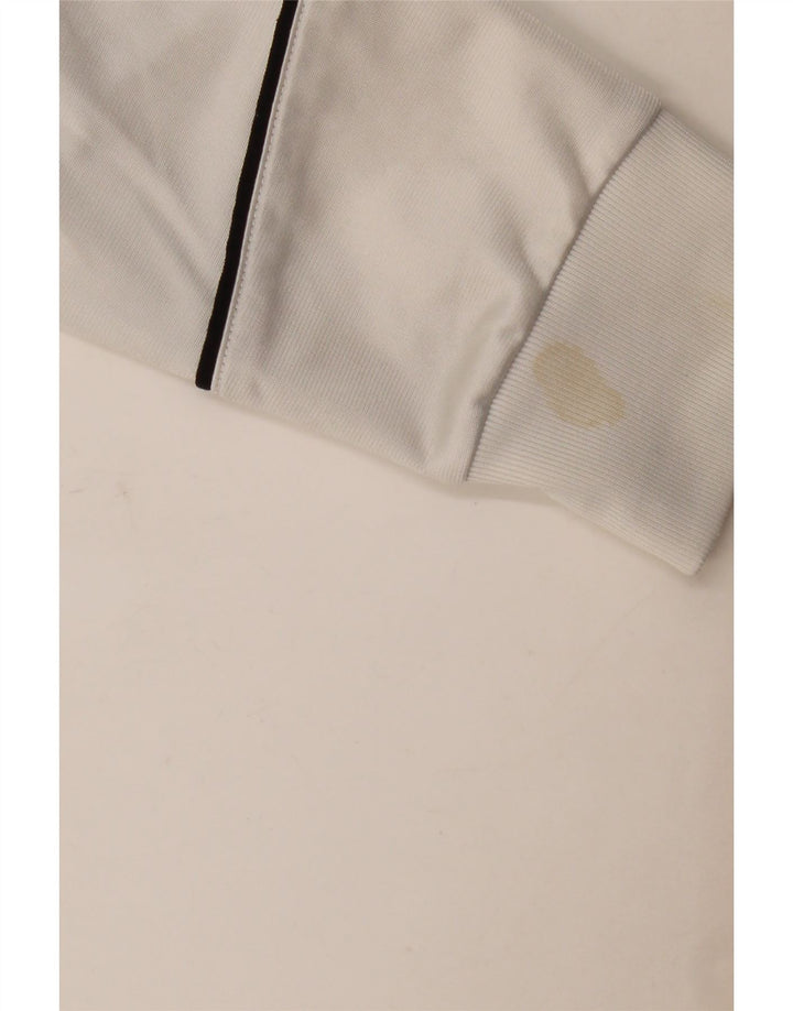 Adidas Mens Tracksuit Top Jacket UK 36/38 Pequeno Poliéster Branco