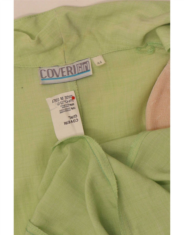 Jaqueta Blazer Feminina Coveri com 1 Botão IT 44 Viscose Verde Médio