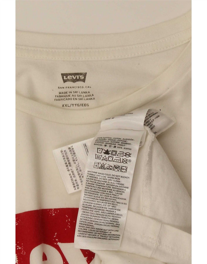 Levi's Mens Graphic T-Shirt Top 2XL White Cotton