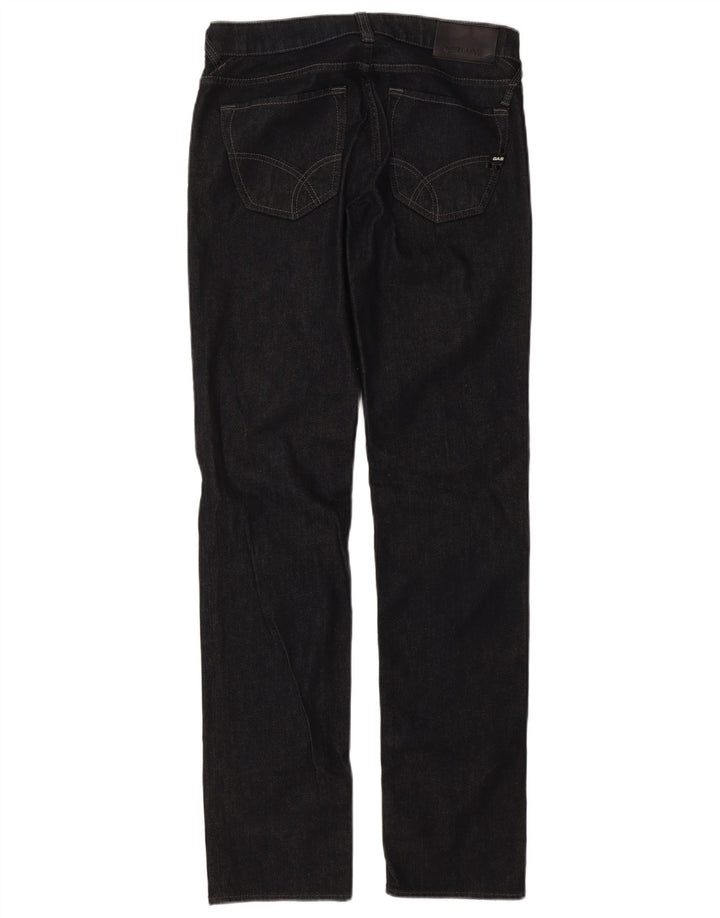 Gas Womens Straight Jeans W32 L34 Azul Marinho Algodão