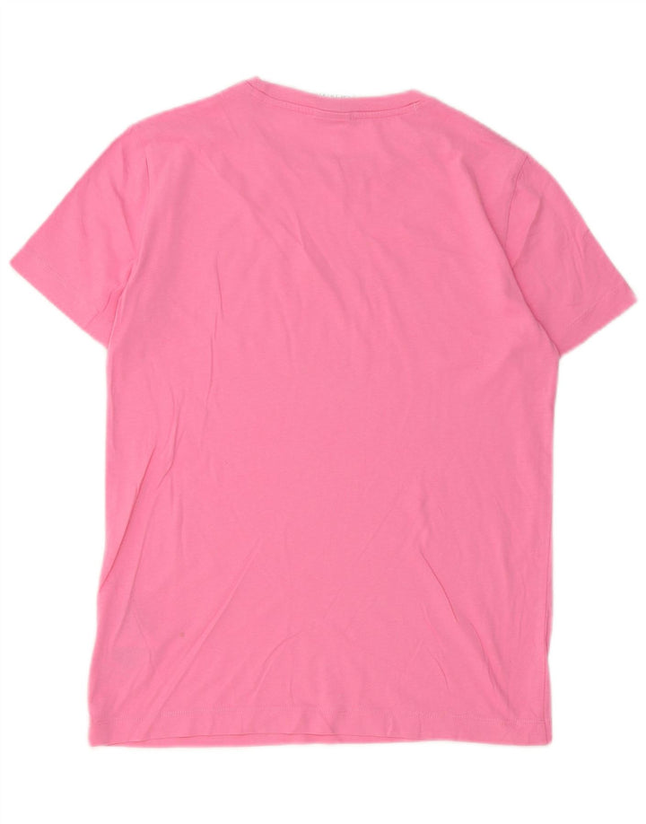 Camiseta masculina gráfica Champion pequeno algodão rosa