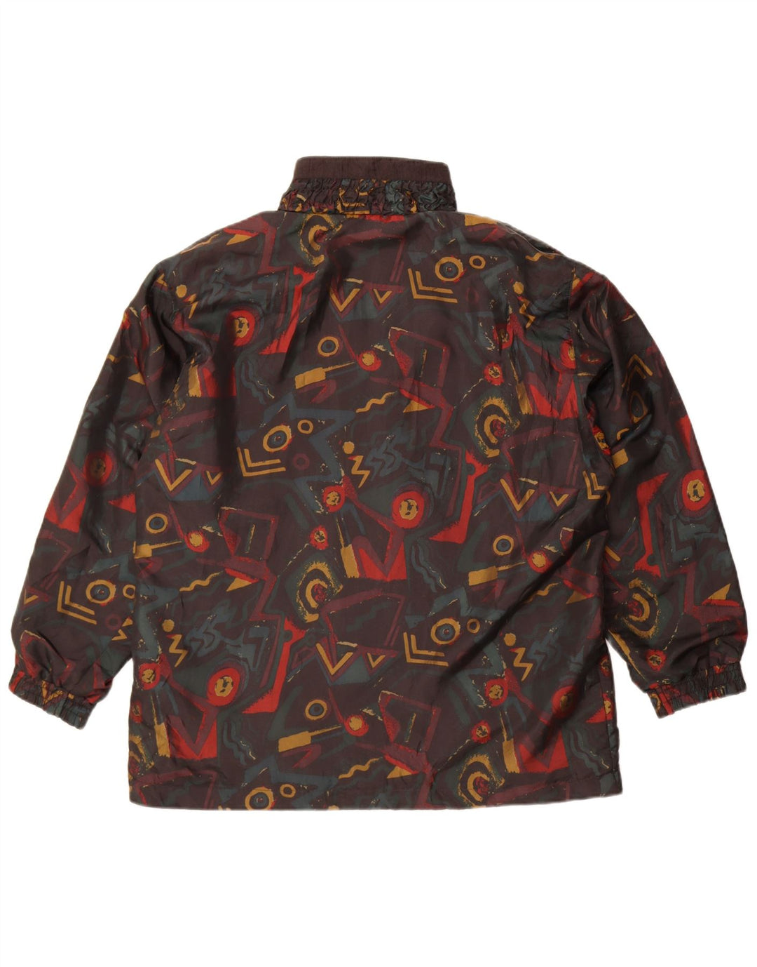 Jaqueta bomber feminina Lavon com padrão abstrato Reino Unido 16 grande nylon preto