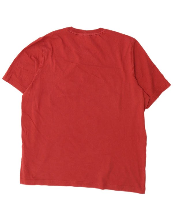 Adidas Mens Graphic T-Shirt Top Médio Algodão Vermelho