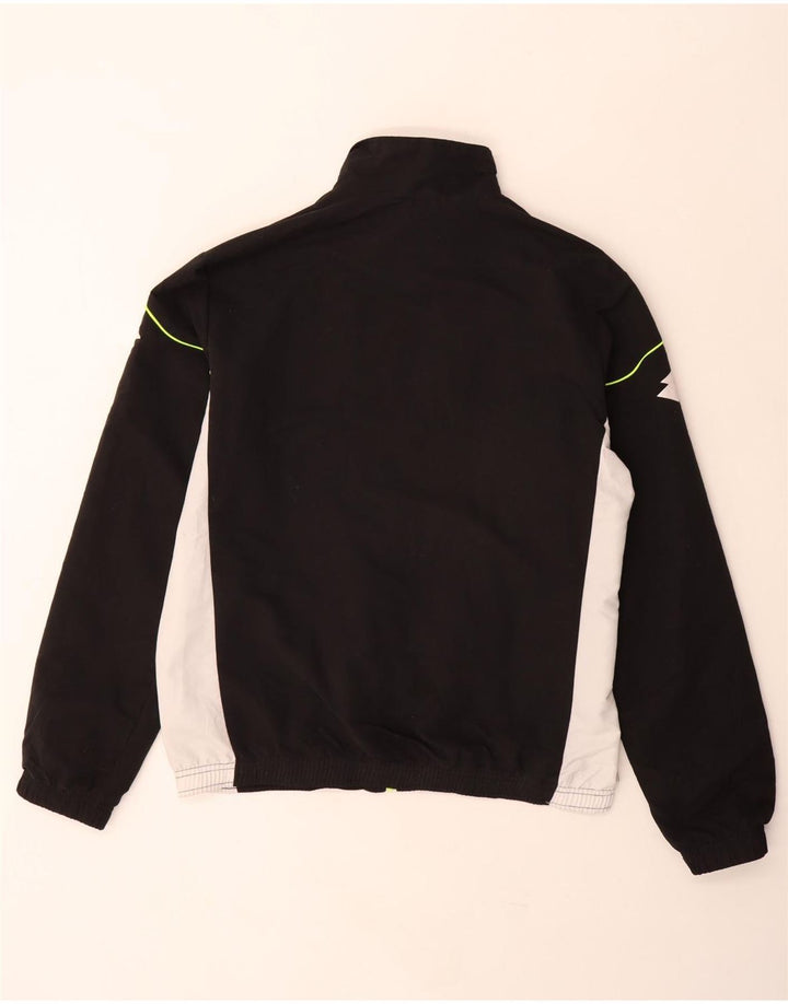 Lotto Mens Graphic Tracksuit Top Jacket Médio Preto Colorblock Poliéster