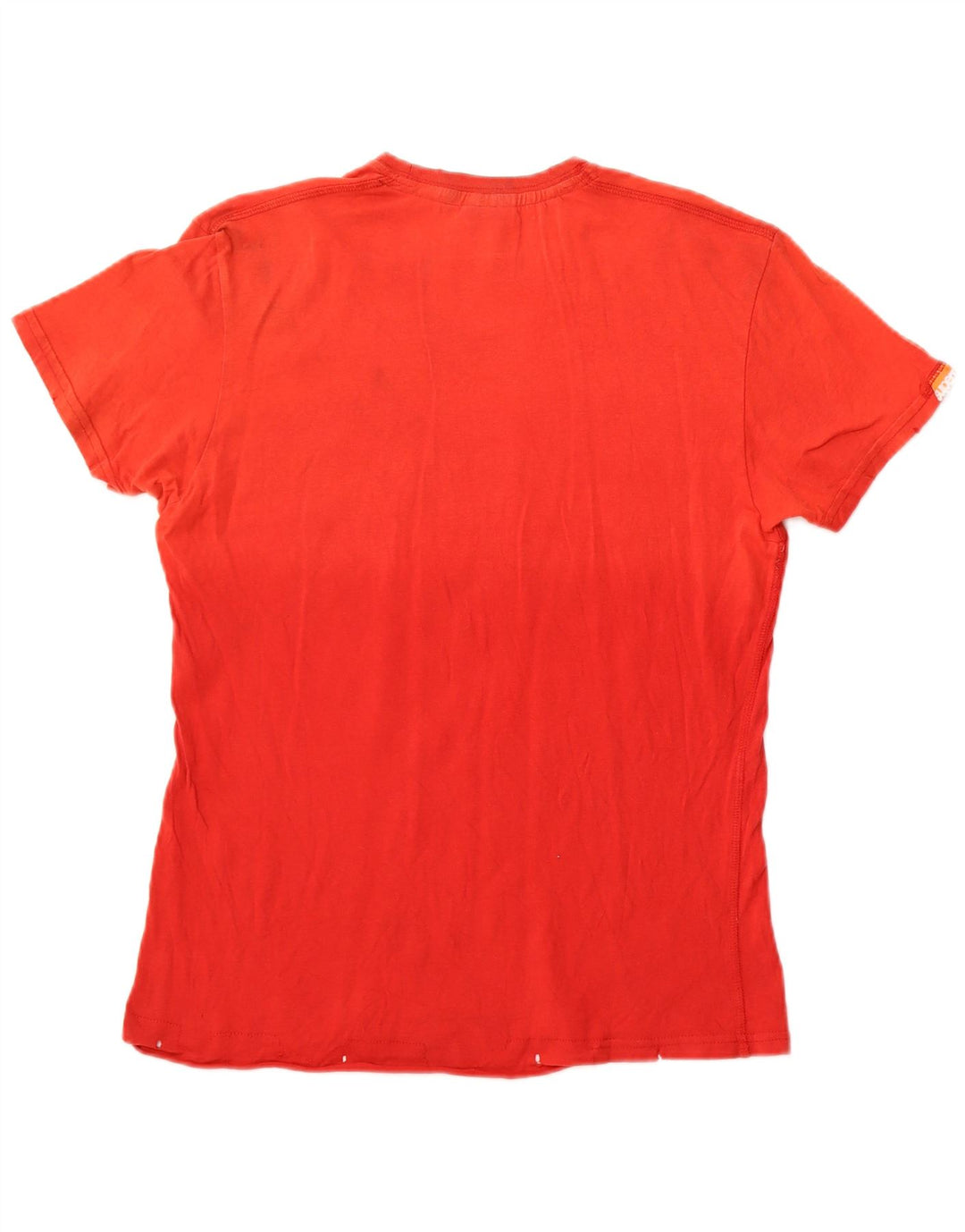 Camiseta feminina SUPERDRY com estampa gráfica UK 12 algodão vermelho médio
