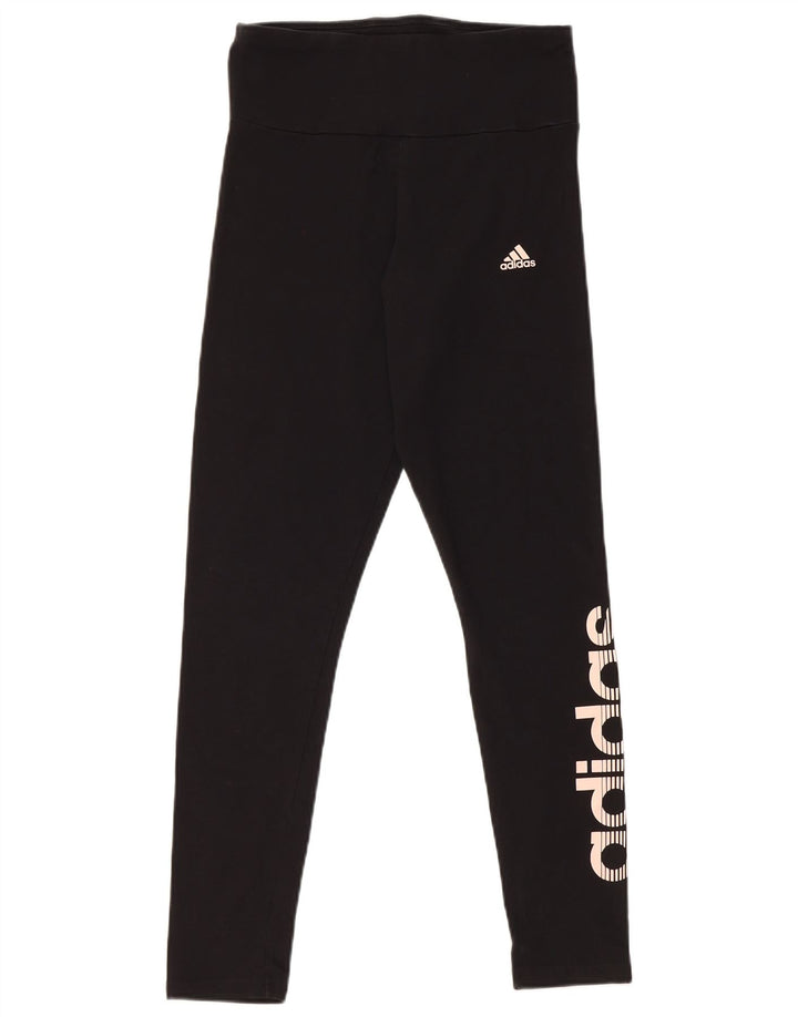 Leggings Adidas Femininas UK 8/10 Pequenas Pretas
