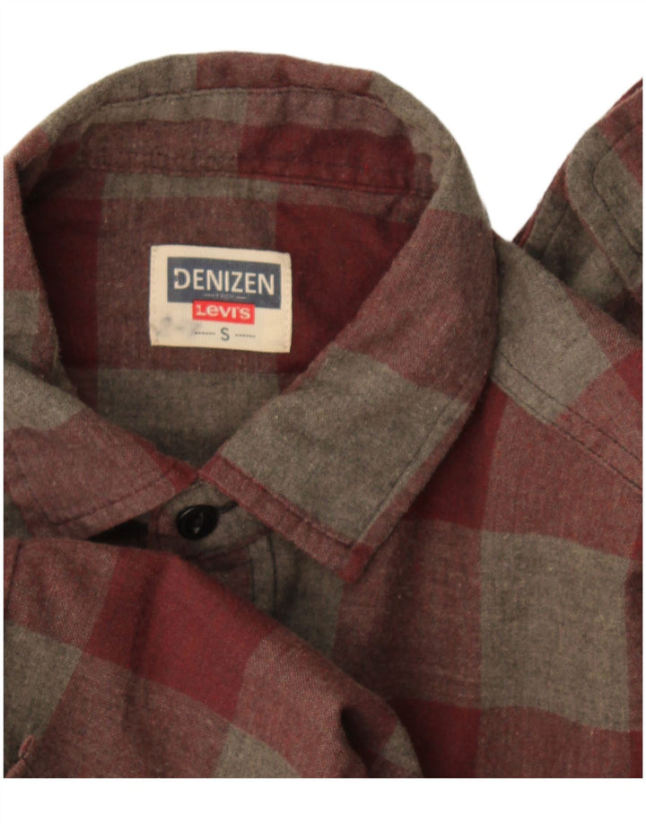 Camisa masculina de flanela Levi's Denizen pequena cinza guingão