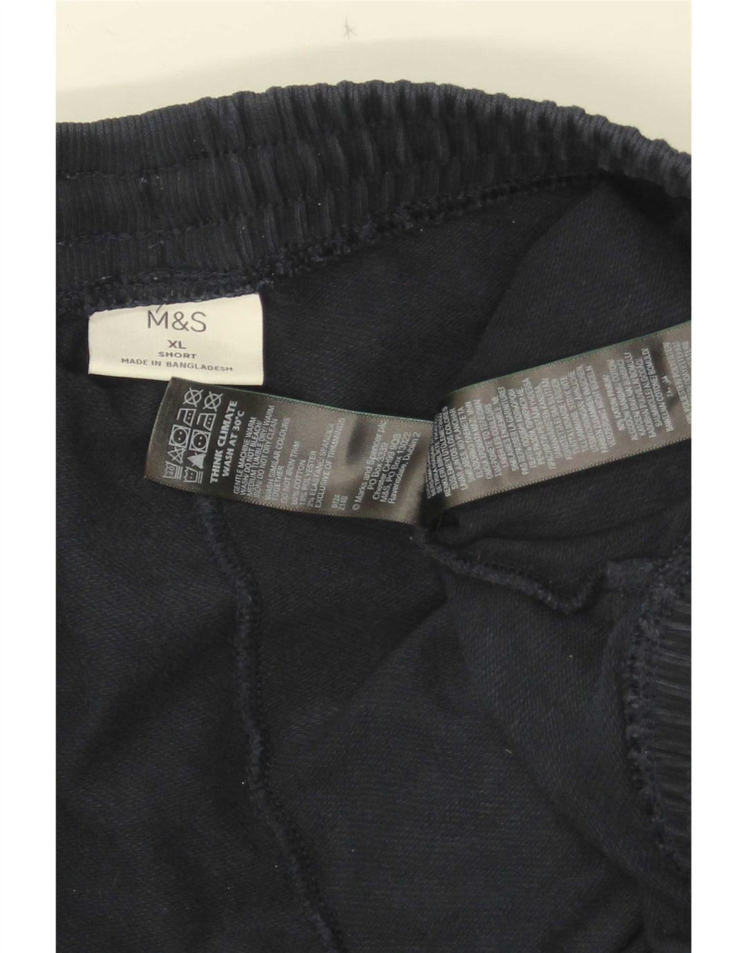 Calça de treino masculina Marks & Spencer XL azul marinho algodão