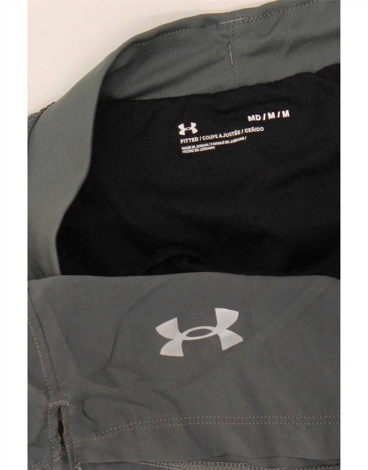 Shorts esportivos femininos Under Armour UK 12 poliéster cinza médio