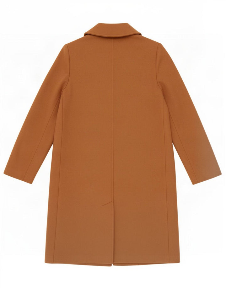 Sobretudo aberto feminino Zara UK 10 pequeno poliéster bege