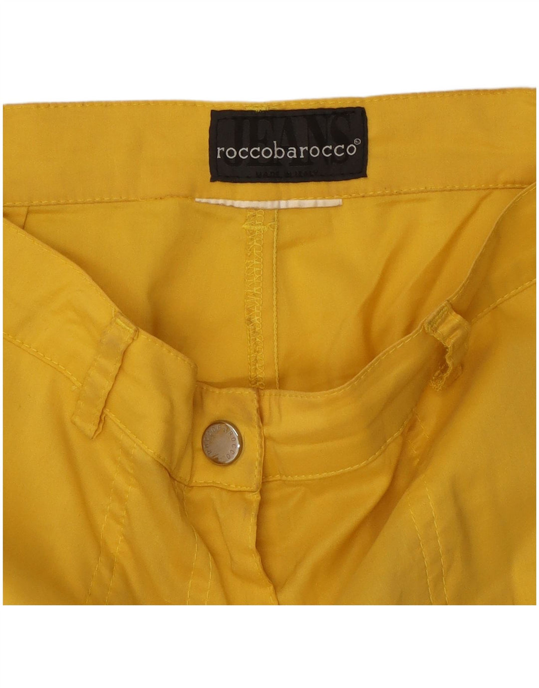 Calça Capri Cargo Feminina Roccobarocco W30 L22 Amarela