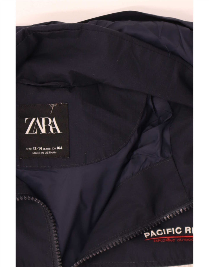Jaqueta bomber com capuz Zara Boys 13-14 anos Multicolor Colorblock