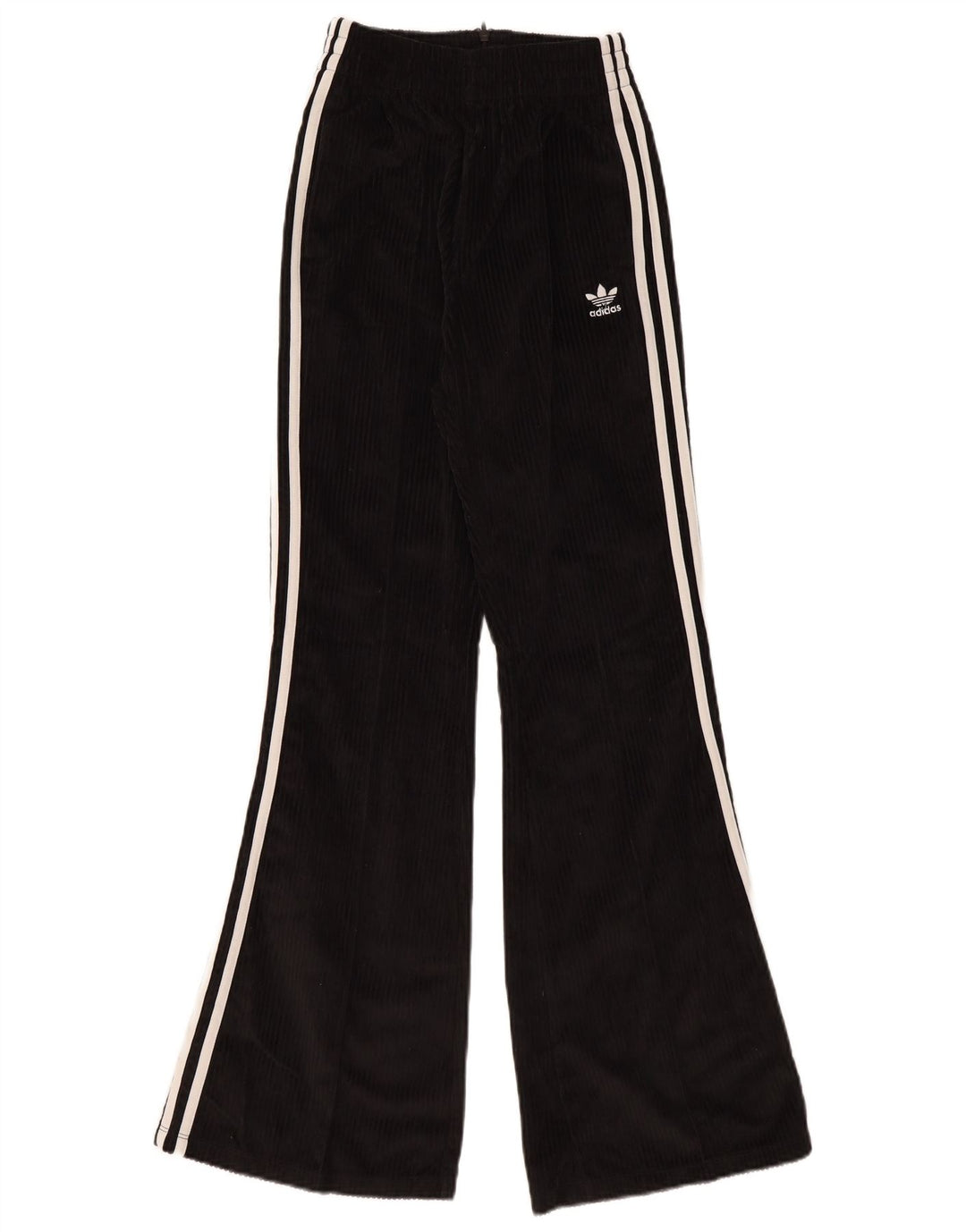 Calças de treino femininas Adidas UK 6 XS poliéster preto