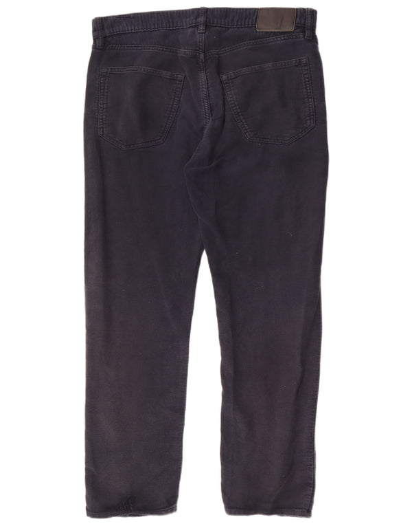Calça casual masculina Marks & Spencer regular W36 L29 algodão azul marinho