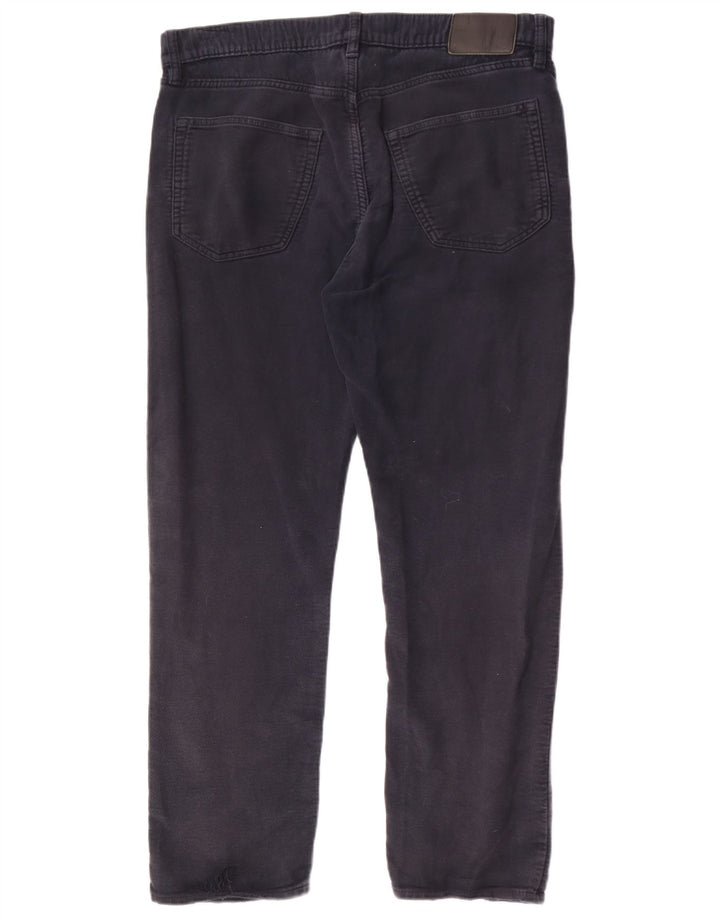 Calça casual masculina Marks & Spencer regular W36 L29 algodão azul marinho