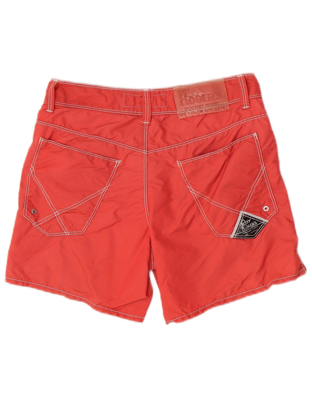 Shorts de natação feminino Roy Rogers W29 pequeno poliamida vermelha