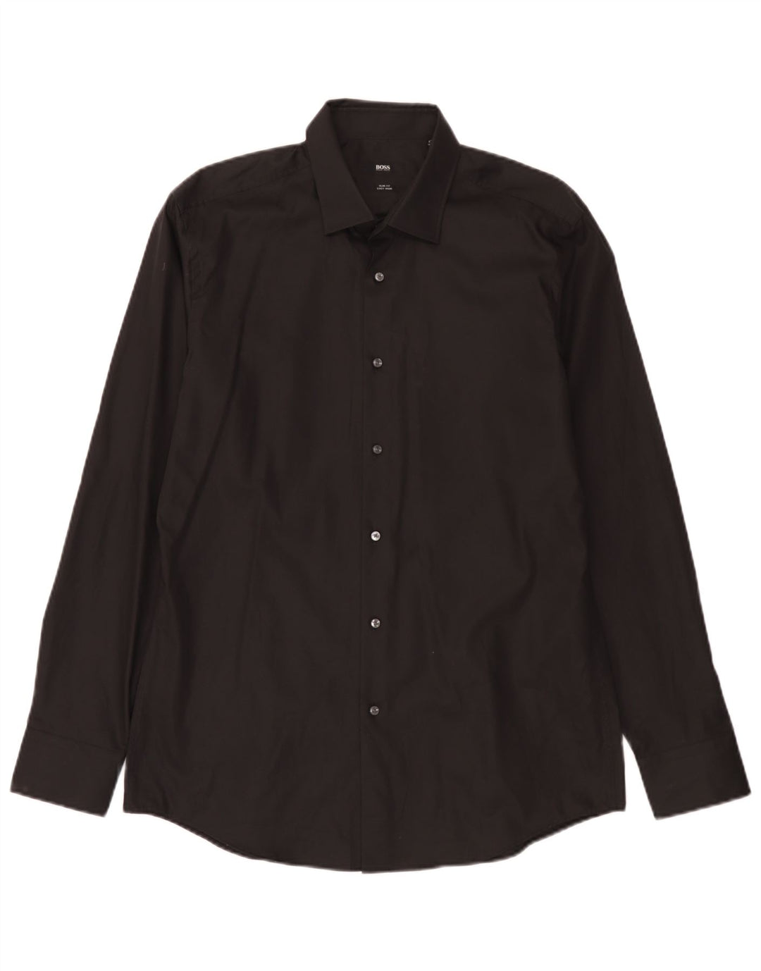 Hugo Boss Mens Slim Fit Camisa Tamanho 41 16 1/2 Grande Preto