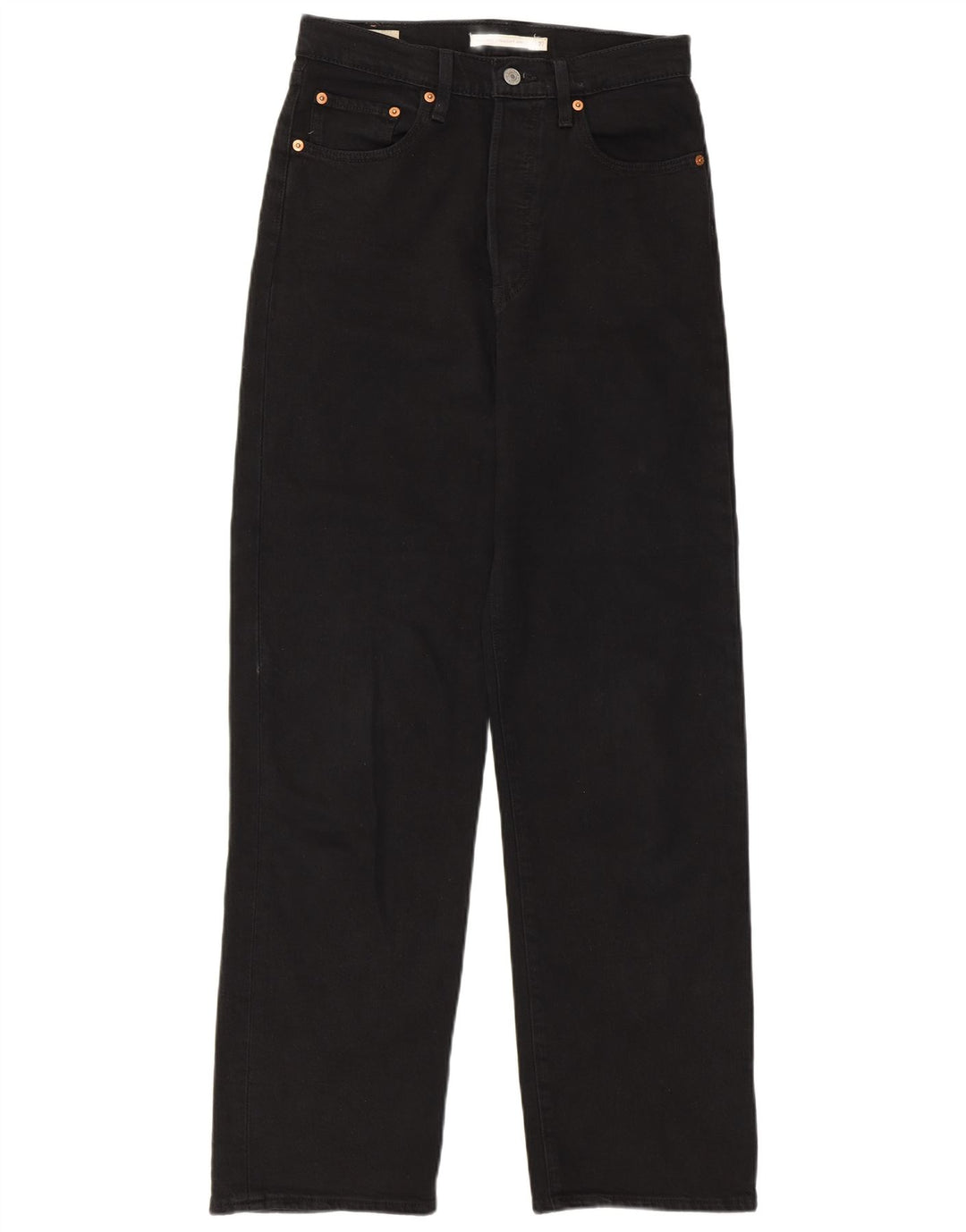 Jeans feminino Levi's Ribcage Straight W27 L29 algodão preto