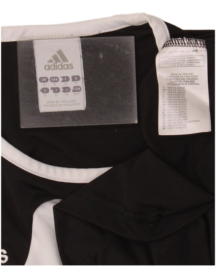 ADIDAS Mens Climalite Camiseta Top Pequeno Preto Colourblock Poliéster