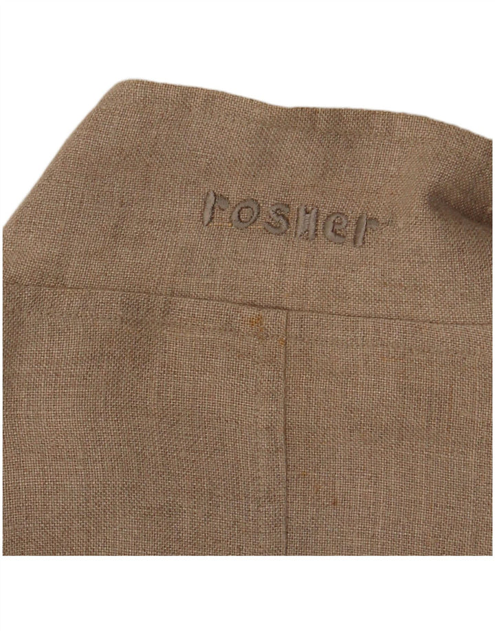 Jaqueta bomber masculina Rosner EU 52 XL linho bege
