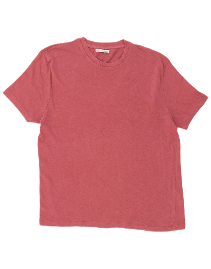 Zara Camiseta masculina grande rosa