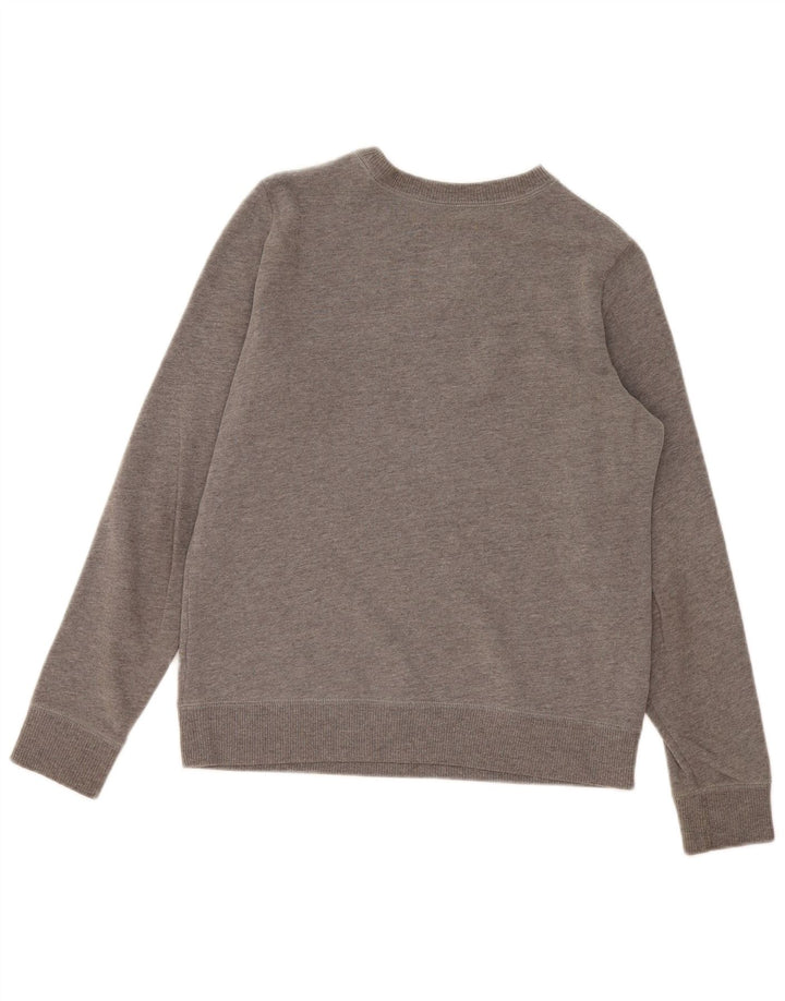 Hollister moletom masculino gráfico jumper pequeno algodão cinza