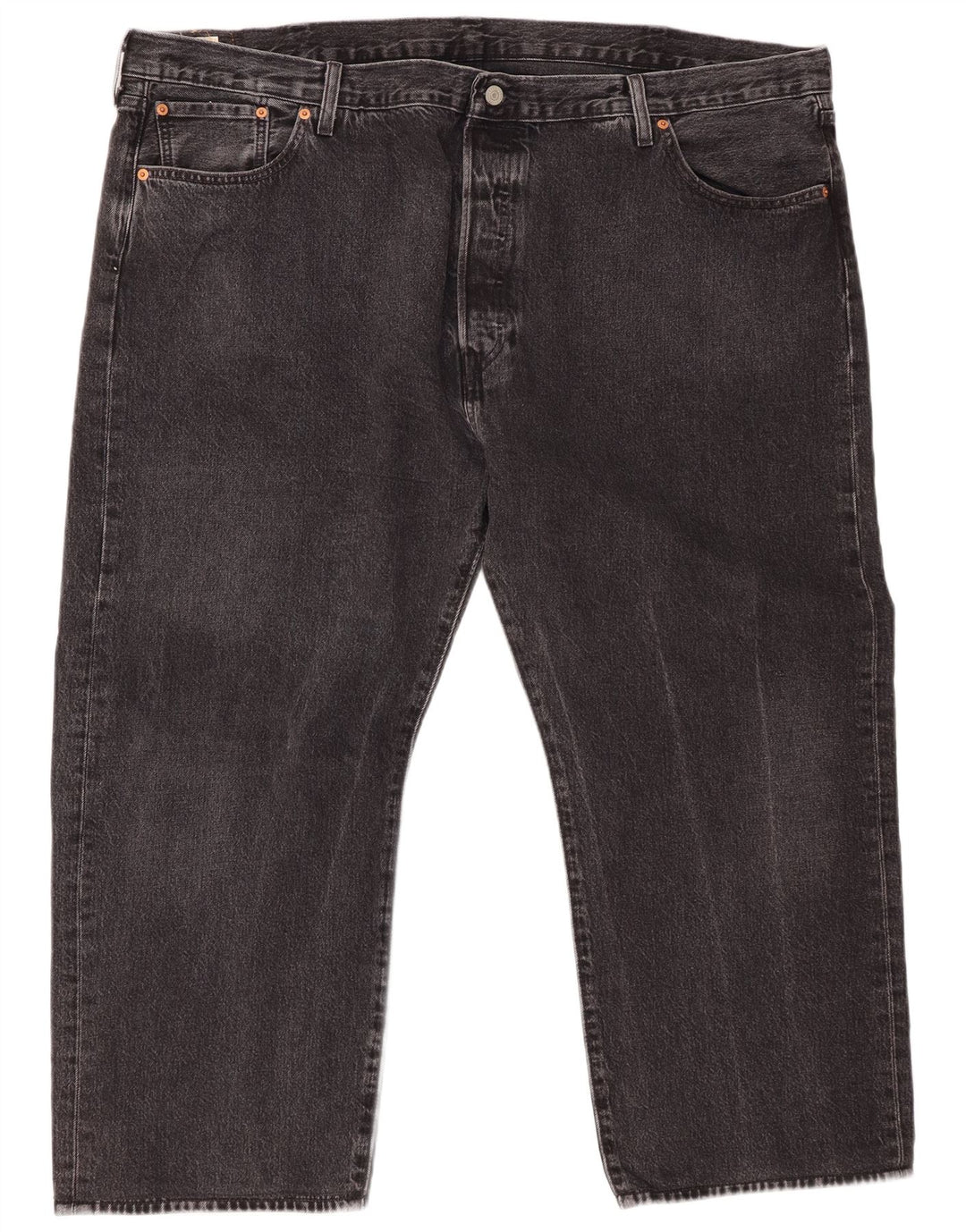Levi's masculino 501 jeans cortado W48 L26 algodão cinza