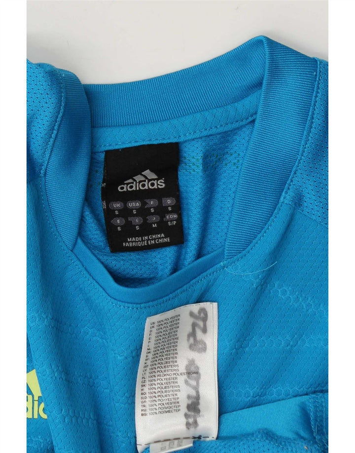 Adidas Camiseta Masculina Top Pequeno Azul Poliéster