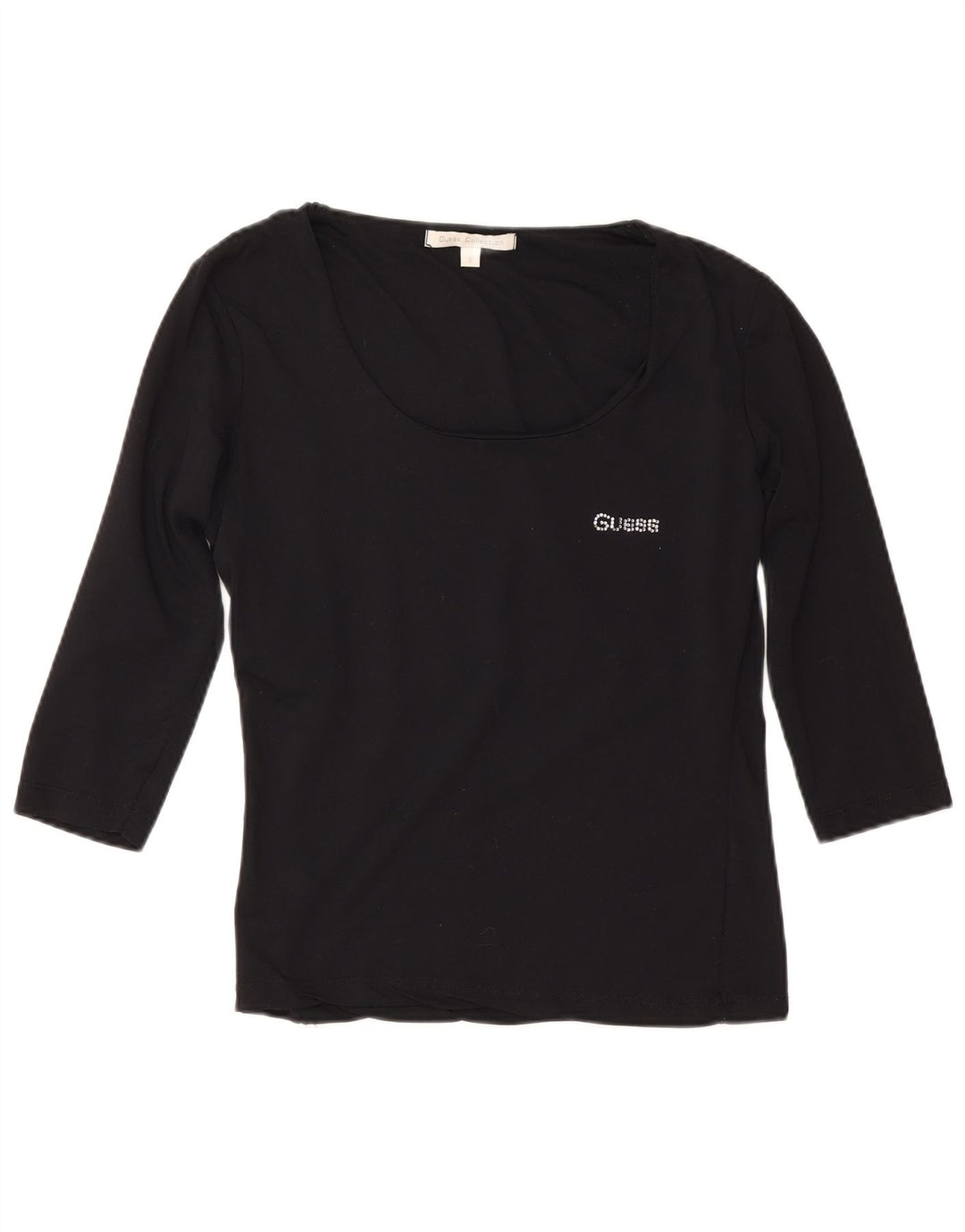 Guess Top feminino manga 3/4 tamanho 3 XS preto