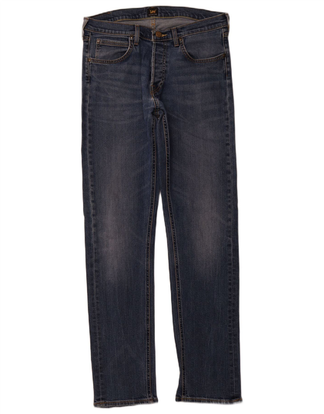 Lee Mens Daren Straight Jeans W32 L34 Azul Algodão
