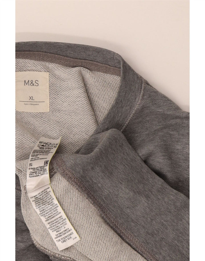 Suéter masculino Marks & Spencer XL cinza algodão