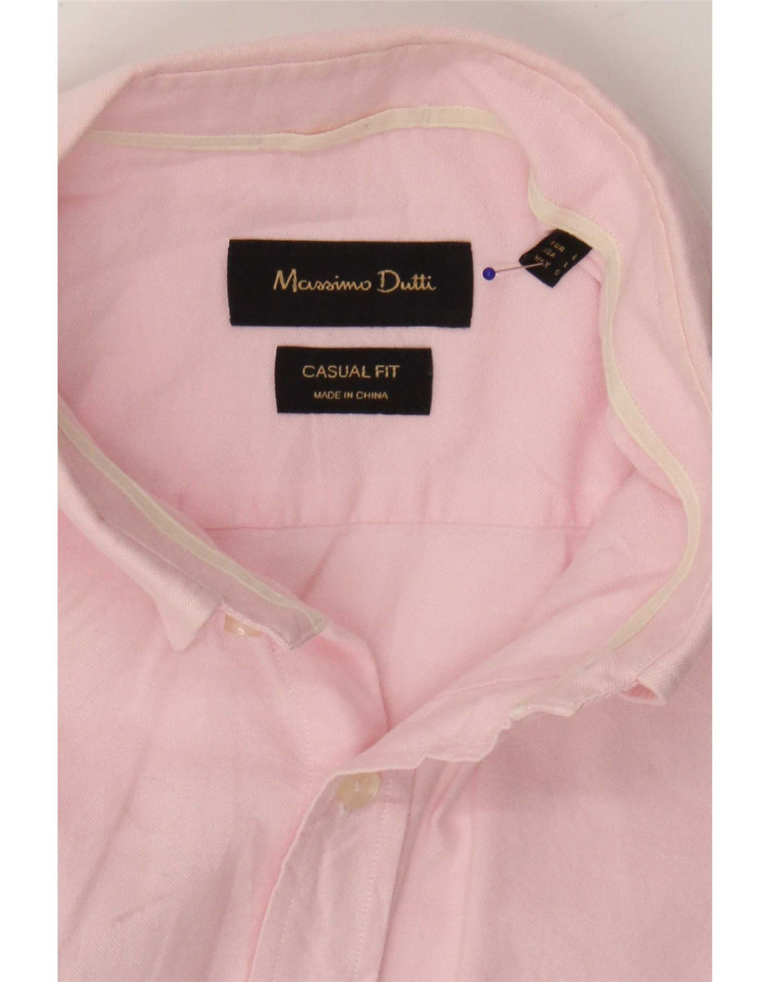 Camisa masculina casual Massimo Dutti grande rosa