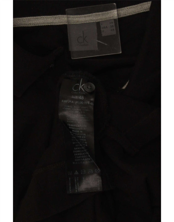 Camisa polo masculina Calvin Klein IT 48 algodão preto médio