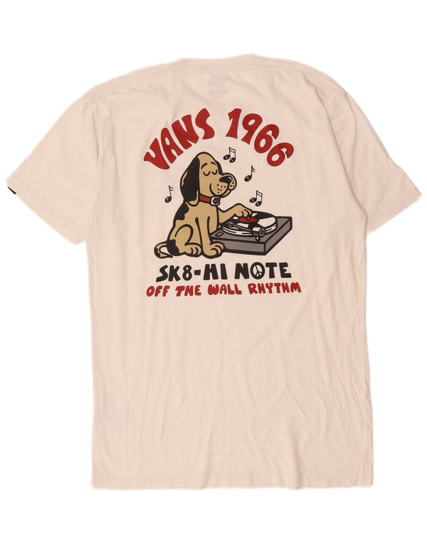 Camiseta Vans Masculina Classic Fit Graphic Top Grande Algodão Branco