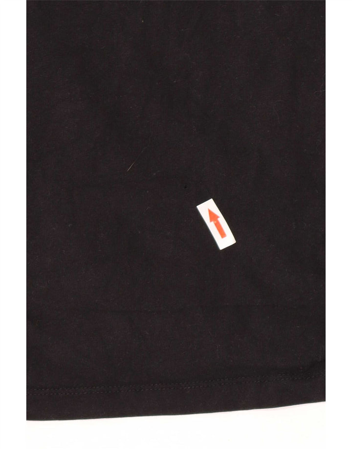 Camiseta masculina Liu Jo com estampa gráfica pequena de algodão preto