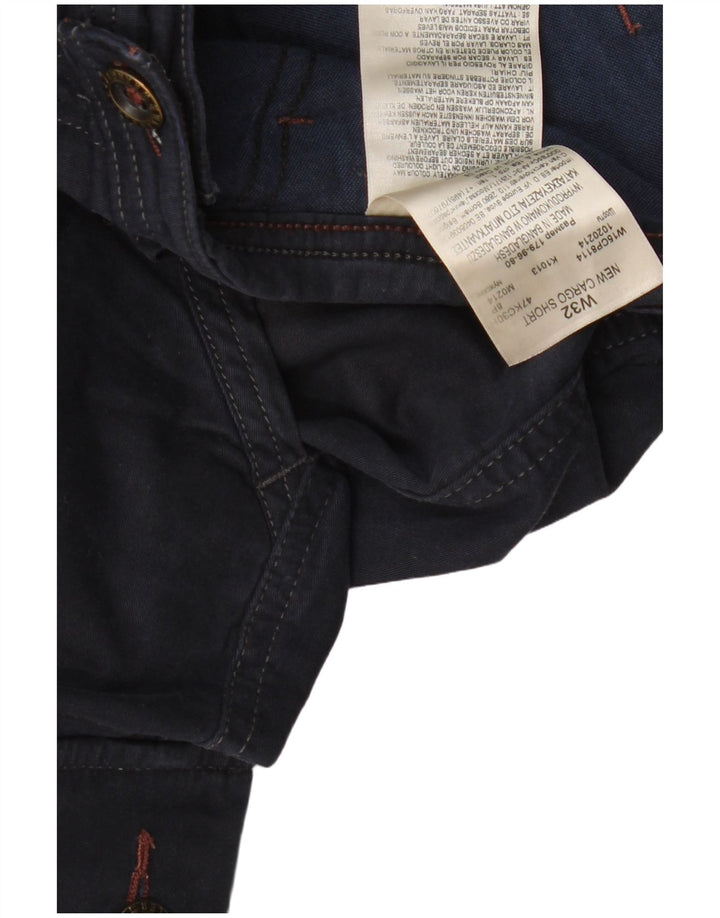 Wrangler Mens Cargo Shorts W32 Médio Algodão Azul Marinho