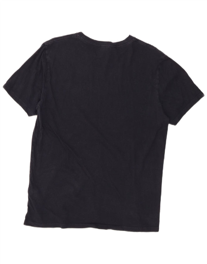Camiseta masculina Reiss Top grande de algodão preto